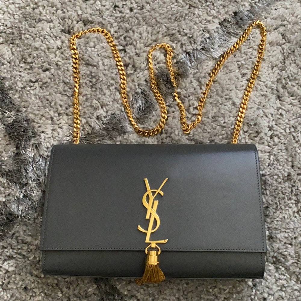 SOLD - Saint Laurent Kate tassel medium - storm excellent condition 💯authentic